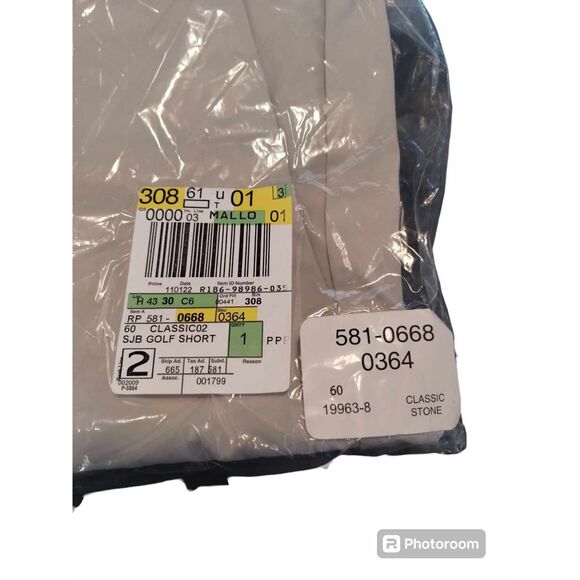 St. John's Bay Big and Tall Mens Golf Short Stone Color Size 60 NWT - Picture 2 of 4